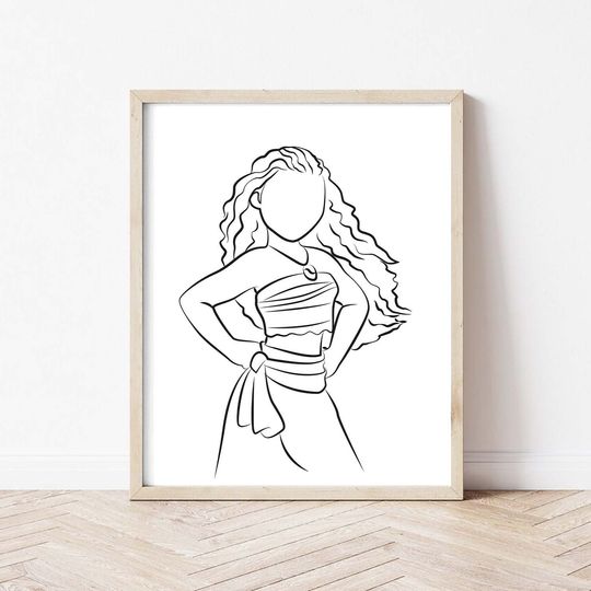 Moana Princess, Disney poster, art decoration