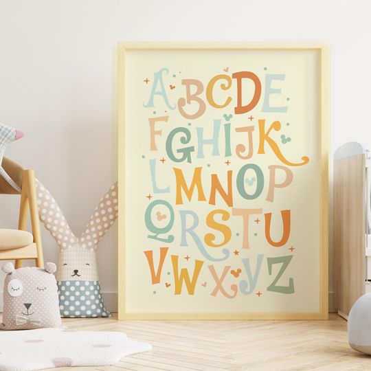 Hidden Mickey Alphabet Premium Matte Vertical Posters