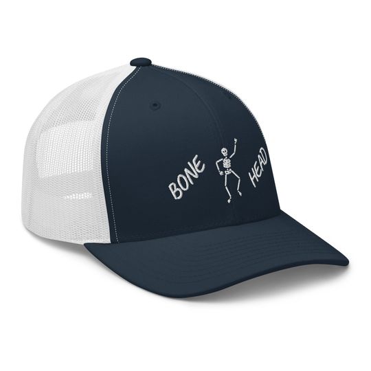 Dancing skeleton bonehead Trucker Cap, Halloween hat, bone head cap