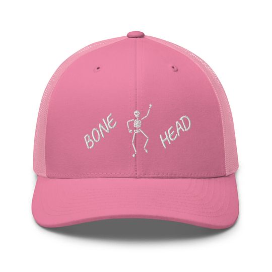 Dancing skeleton bonehead Trucker Cap, Halloween hat, bone head cap