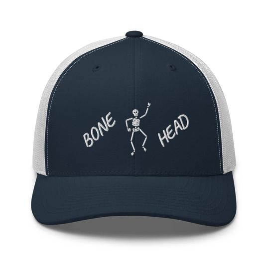 Dancing skeleton bonehead Trucker Cap, Halloween hat, bone head cap