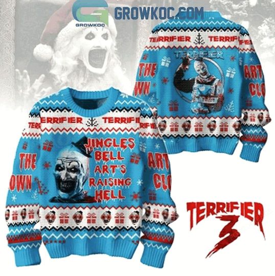 Terrifier 2 Jingle Bell Clown Christmas Ugly Sweater