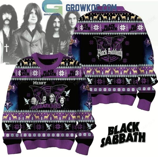 Black Sabbath Merry Sabbathmas Christmas Ugly Sweater