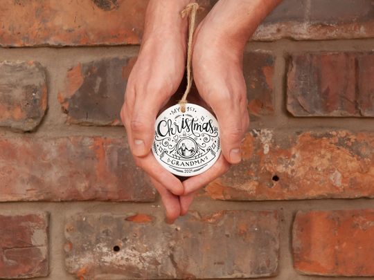 First Christmas as Grandparents Ornament | Custom Grandma & Grandpa Holiday Gift