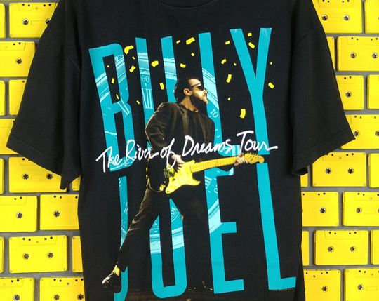 Vintage 1993 Billy Joel Tour T-Shirt The River of Dreams Album