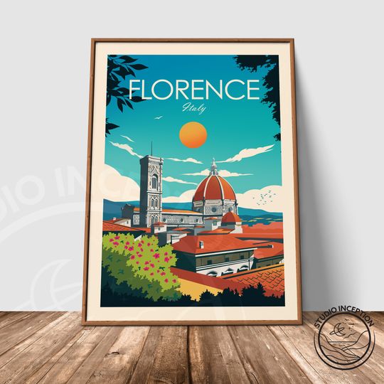 Florence Cathedral Print, Italy Travel Poster