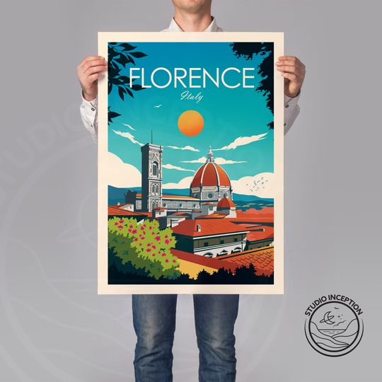 Florence Cathedral Print, Italy Travel Poster