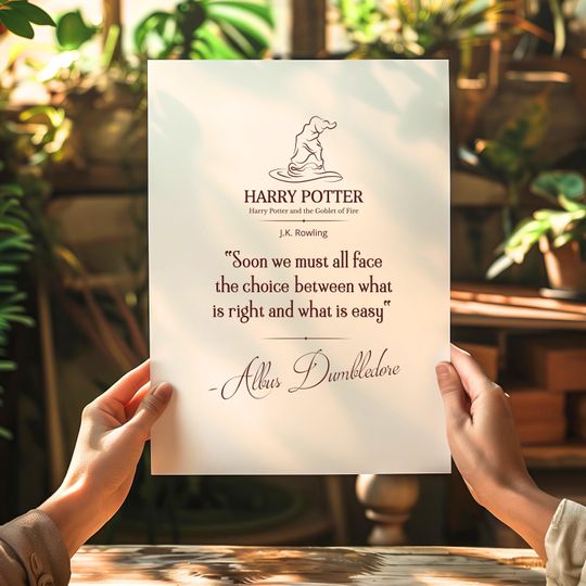 Dumbledore Quote Poster – Harry Potter Inspirational Wall Art