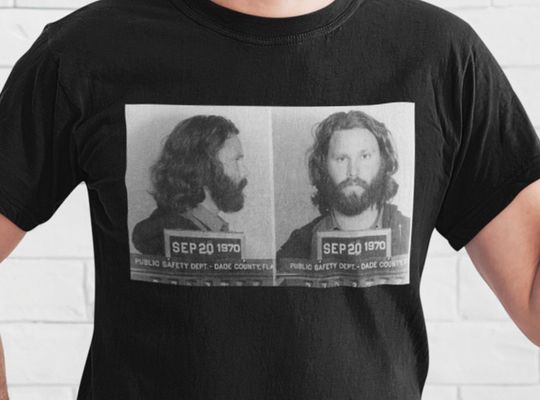 Jim Morrison Mugshot Shirt Jim Morrison Shirt
