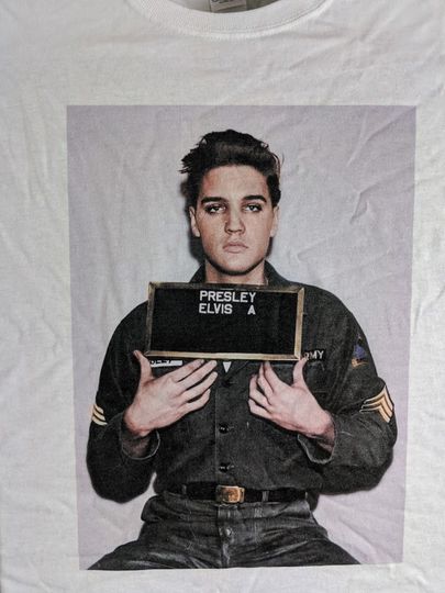 Elvis Presley Mugshot T-Shirt Elvis Presley Army Shirt