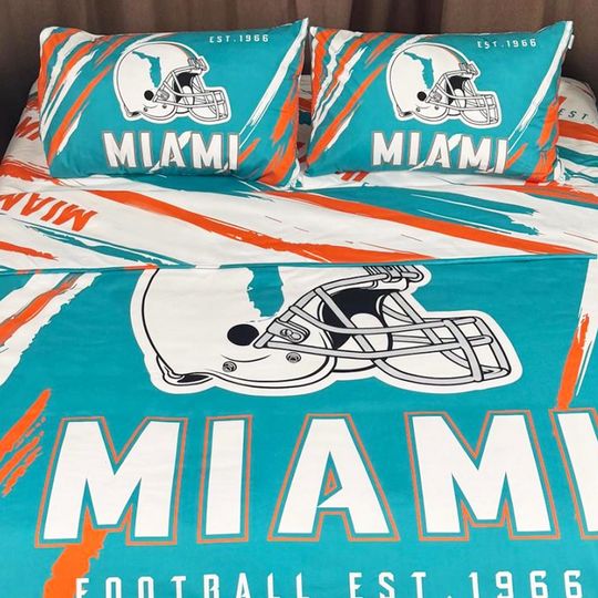 Miami Football Bedding Set