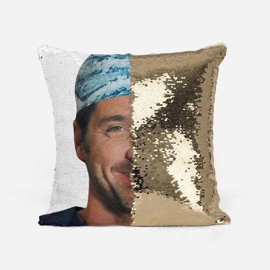 DEREK "MCDREAMY" SHEPHERD - Grey's Anatomy Fan Sequin Pillow
