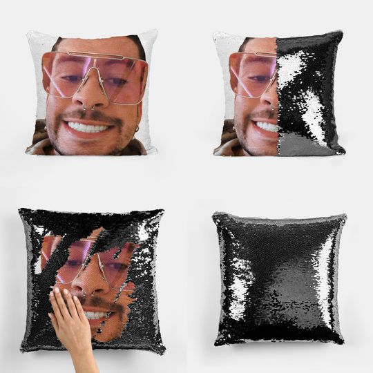 BAD BUNNY - Fan Sequin PIllow