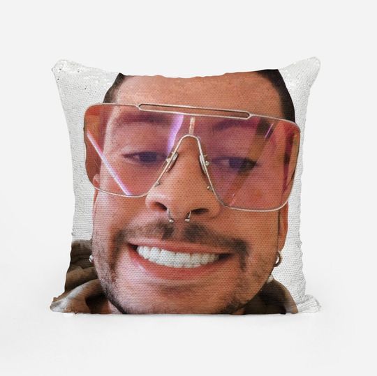 BAD BUNNY - Fan Sequin PIllow
