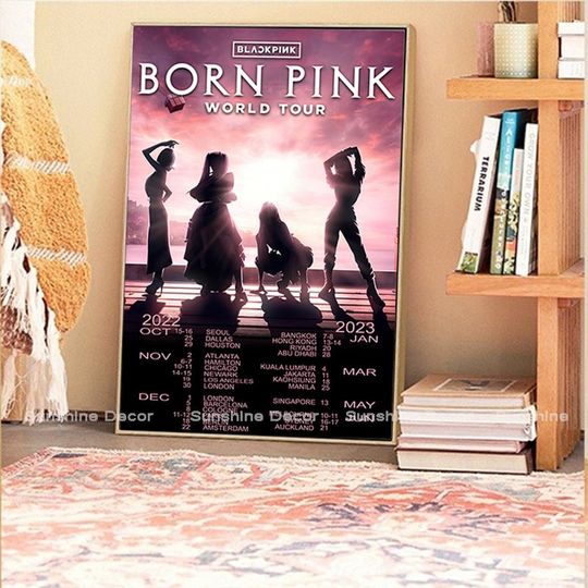 Born Pink World tour Kpop Poster Tour Blackpink Poster