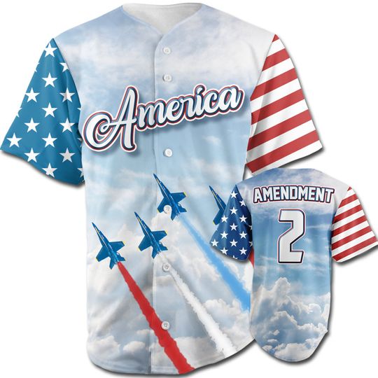 Team America 2nd Amendment Jersey v2 Baseball Blue Angels