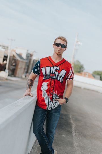 Red America #1 Baseball Jersey