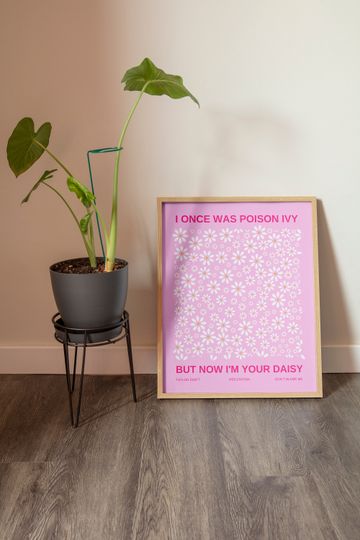 Tay Tay Don't Blame Me Lyrics Print | Pink Fan Girl Merch |  Tay Tay Poster