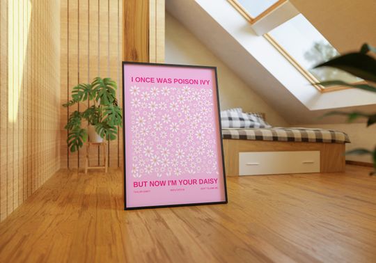 Tay Tay Don't Blame Me Lyrics Print | Pink Fan Girl Merch |  Tay Tay Poster