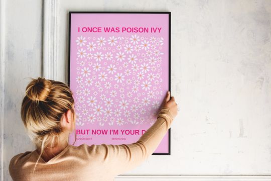 Tay Tay Don't Blame Me Lyrics Print | Pink Fan Girl Merch |  Tay Tay Poster