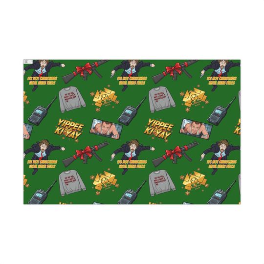 Die Hard Christmas Wrapping Paper, 80s Movie Gift Wrap