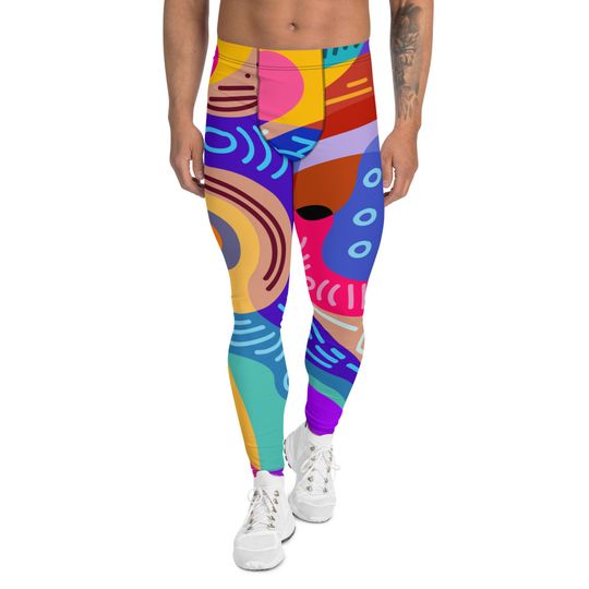 Batik Geometric Men's Leggings