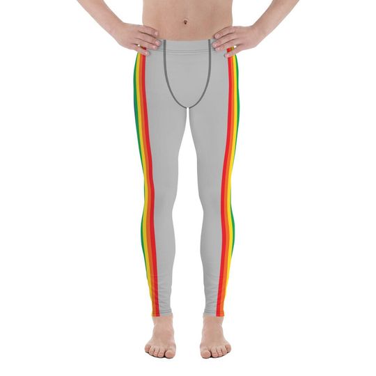 Rainbow Striped Men's Leggings