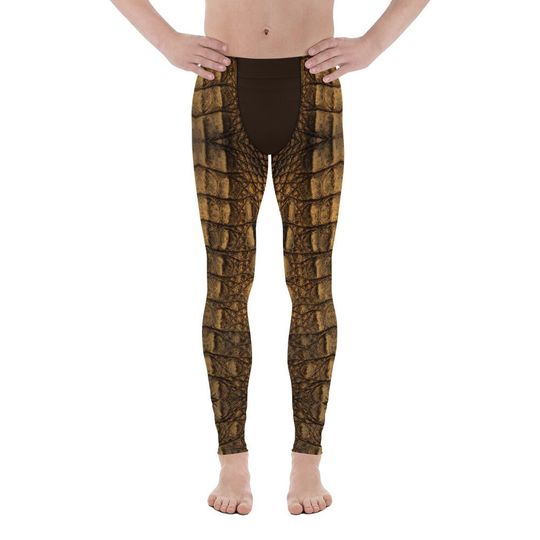 Crocodile Skin Pattern Men's Leggings