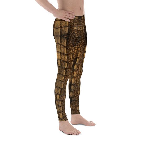 Crocodile Skin Pattern Men's Leggings