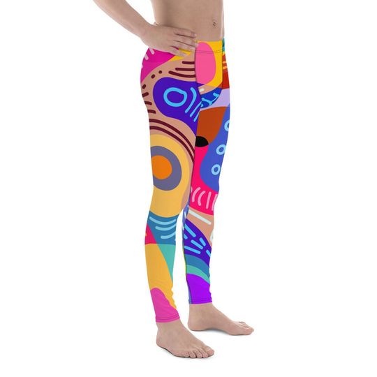 Batik Geometric Men's Leggings