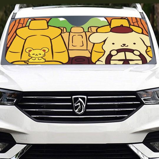 Pompompurin Accordion Car Sun Shades