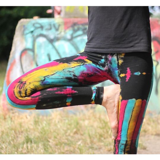 Leggings - Batik - Birch - black - colorful