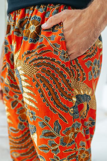 Mens Cotton Batik Trousers in multiple colours, Drawstring pants