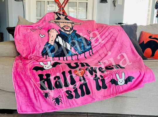 Bad bunny throw blanket, Bad Bunny Merch