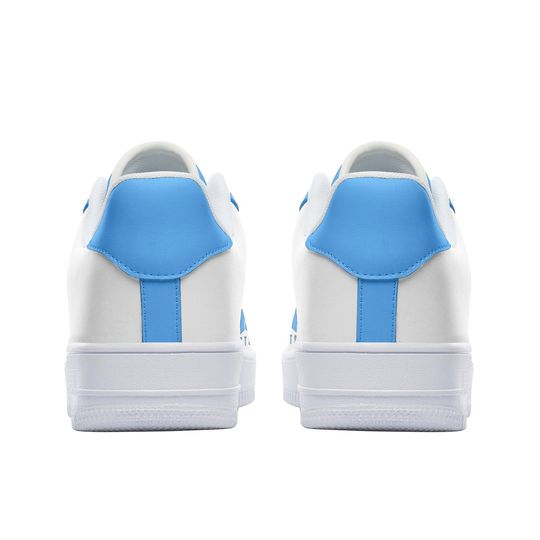 BTS Unisex Low Top Leather Sneakers - Light Blue BTS shoes