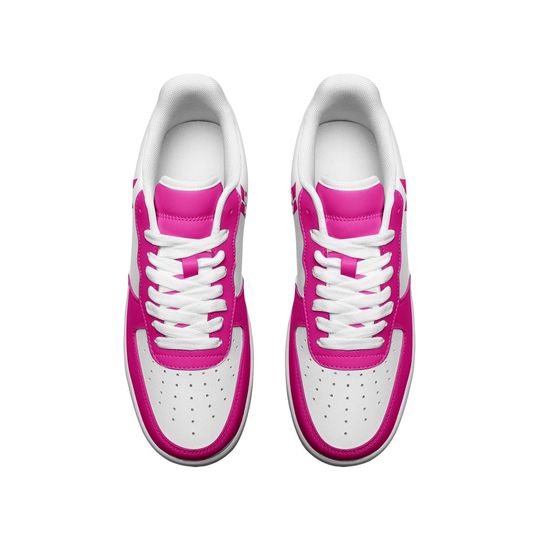 BTS Unisex Low Top Leather Sneakers - Pink BTS shoes