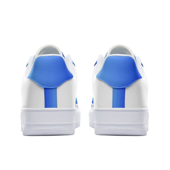 BTS Unisex Low Top Leather Sneakers - Blue BTS shoes