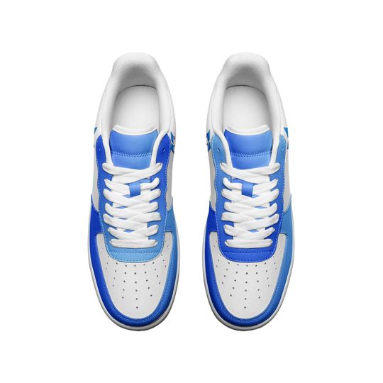 BTS Unisex Low Top Leather Sneakers - Blue BTS shoes