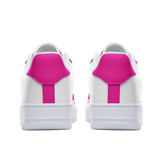 BTS Unisex Low Top Leather Sneakers - Pink BTS shoes