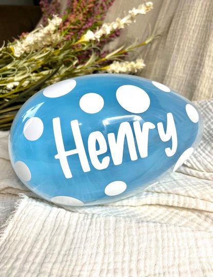 Personalized jumbo Easter egg for kids, Easter egg, Easter basket stuffer, Fillable Easter egg, Easter Egg Hunt Prize