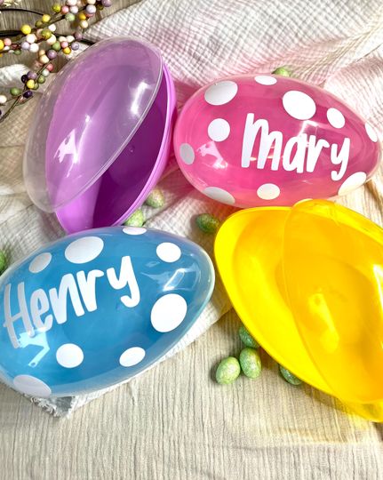 Personalized jumbo Easter egg for kids, Easter egg, Easter basket stuffer, Fillable Easter egg, Easter Egg Hunt Prize