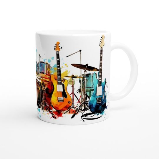 Rock Band Mug Heavy metal Classic Rock Guitar Rock Drums