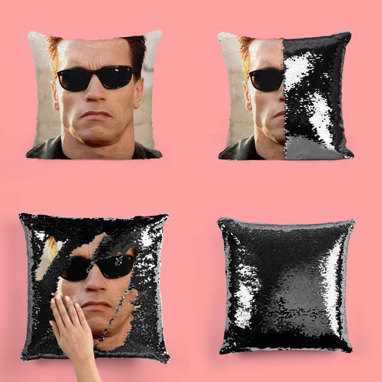 ARNOLD SCHWARZENEGGER - Fan Sequin Pillow