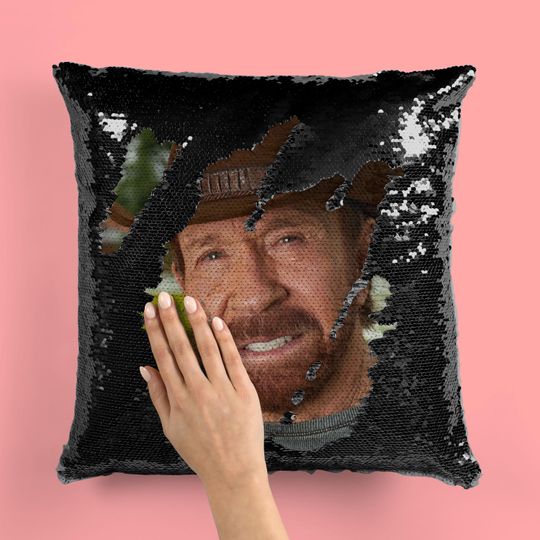CHUCK NORRIS - Fan Sequin Pillow