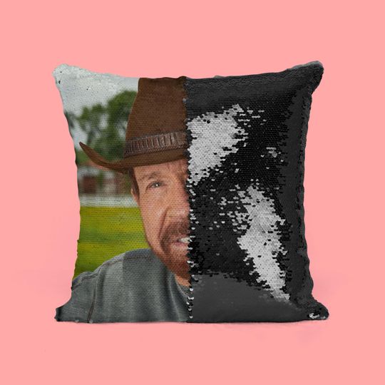 CHUCK NORRIS - Fan Sequin Pillow
