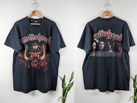 Vintage Motorhead Merch T-shirt Sacrifice Tour Single Stitch Double Side