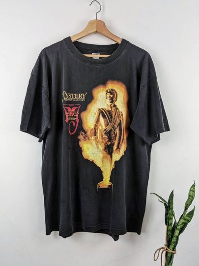 Vintage Michael Jackson Mystery Merch T-shirt Double Side Fade