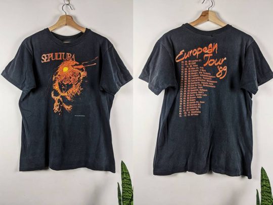 Vintage Sepultura Merch 1989 Beneath the Remains Tour Single Stitch