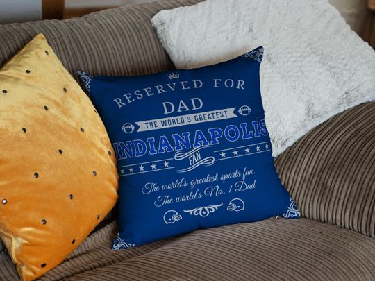 Personalized Indianapolis Football Pillow Case, Colts Fan Gift