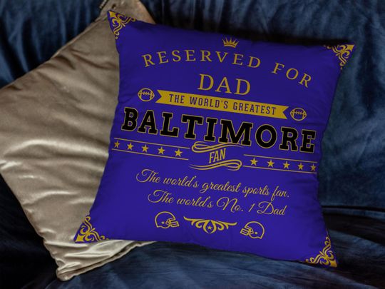 Personalized Baltimore Ravens Pillow Case: Football Fan Gift